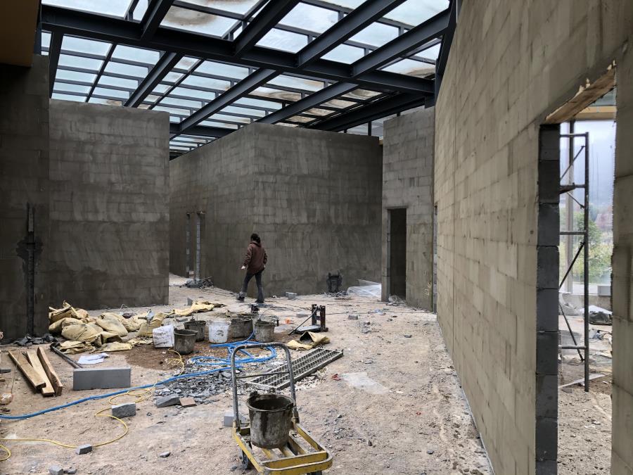 大型轻质加气砖隔墙工程施工 